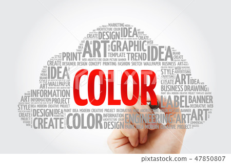 COLOR word cloud with marker COLOR word cloud with marker 47850807