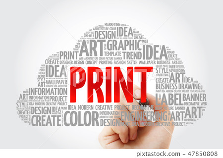 PRINT word cloud with marker PRINT word cloud with marker 47850808