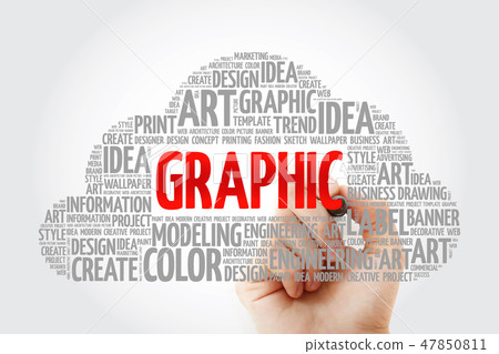 GRAPHIC word cloud with marker 47850811