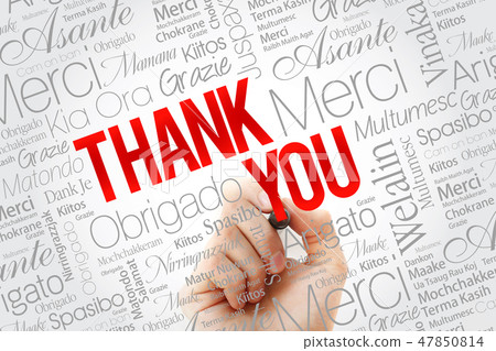 Thank You word cloud in different languages 47850814