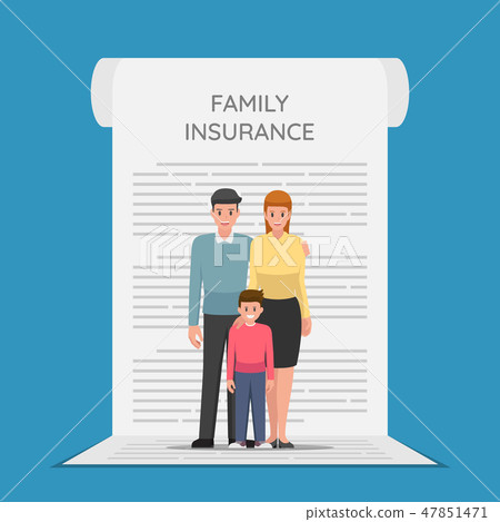 Family Members are standing on insurance policy 47851471