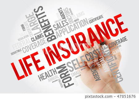 LIFE Insurance word cloud with marker LIFE Insurance word cloud with marker 47851676