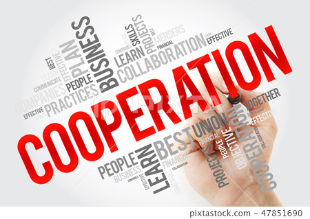 Cooperation word cloud collage Cooperation word cloud collage 47851690