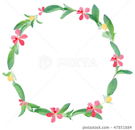 Wreath watercolor painting 47851884