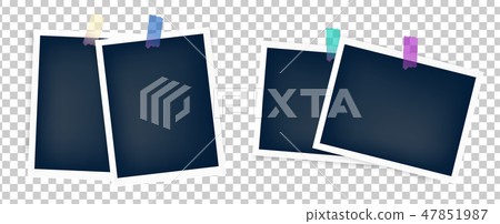 Set of photo frame templates with stickers Set of photo frame templates with stickers 47851987