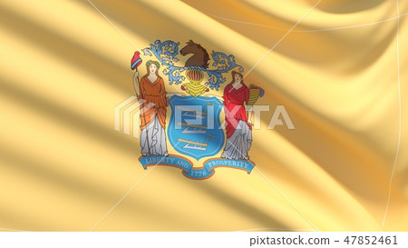 State of New Jersey flag. Flags of the states of USA. 47852461