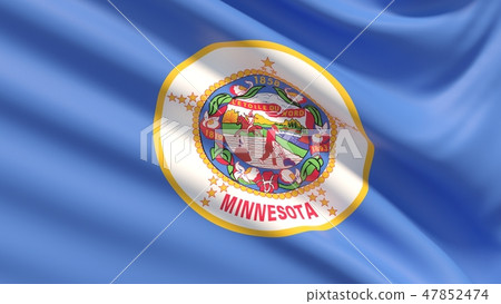 State of Minnesota flag. Flags of the states of USA. 47852474