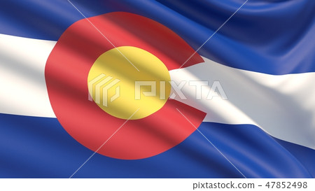 State of Colorado flag. Flags of the states of USA. State of Colorado flag. Flags of the states of USA. 47852498
