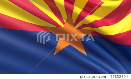 State of Arizona flag. Flags of the states of USA. 47852504