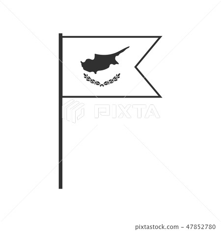 Cyprus flag icon in black outline flat design Cyprus flag icon in black outline flat design 47852780