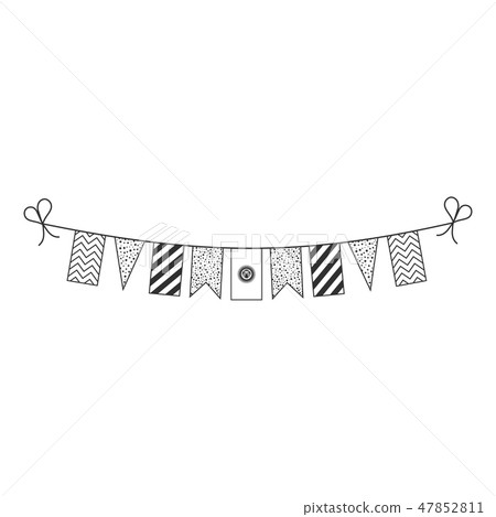 Decorations bunting flags Kyrgyzstan national day 47852811