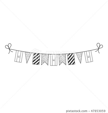 Decorations bunting flags Tajikistan national day 47853059