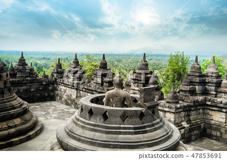 Borobudur temple. Java, Indonesia Borobudur temple. Java, Indonesia 47853691