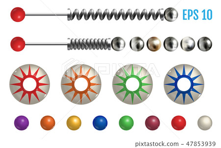Realistic pinball set with different tools 47853939