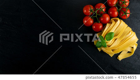 Yellow italian pasta 47854655