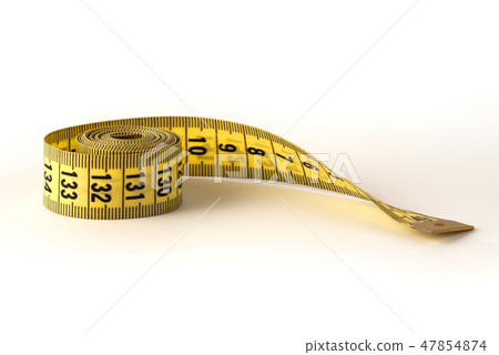 A Seamstress or Tailors Measuring Tape Stock Image - Image of