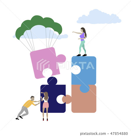 Partnership business development concept. Team wor Partnership business development concept. Team wor 47854880