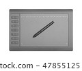 Graphic tablet isolated on white 47855125