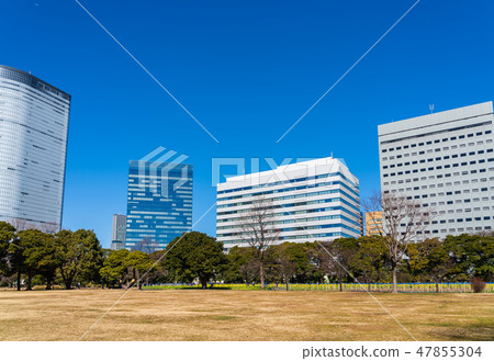 View from the Hama Rikyu Imperial Garden Caretta Shiodome 47855304