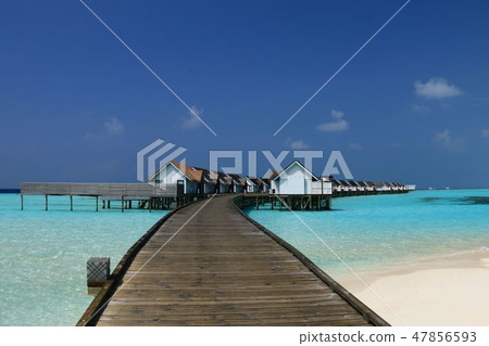 The Maldives The blue world with zero sea level 47856593