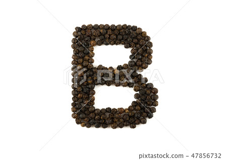 黑胡椒字母B 黑胡椒字母B 47856732