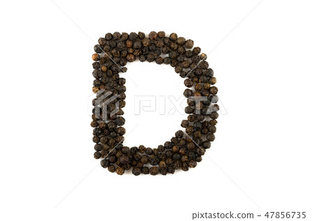 Black Pepper Alphabet D Black Pepper Alphabet D 47856735