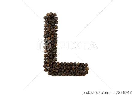 Black pepper alphabet L Black pepper alphabet L 47856747