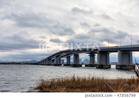 Lake Biwako Bridge and Ohmi Fuji 47856799