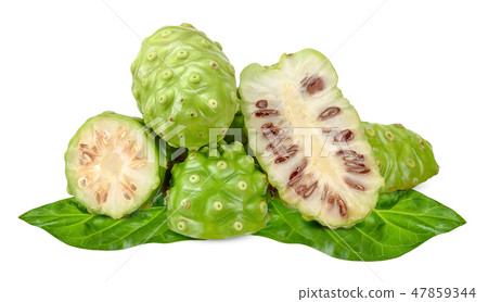 Noni fruit isolated on white clipping path 47859344