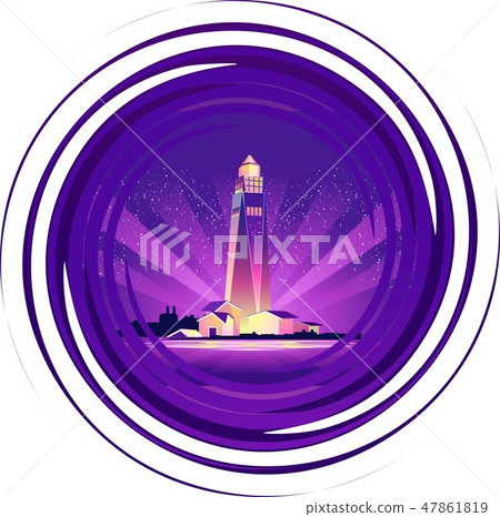 lighthouse nautical emblem 47861819
