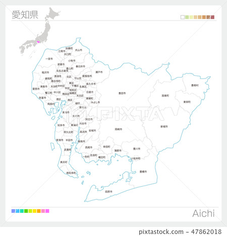 愛知縣（市町村）地圖 47862018