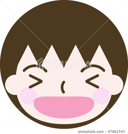 Facial expression face circle icon vector color smile 47862543