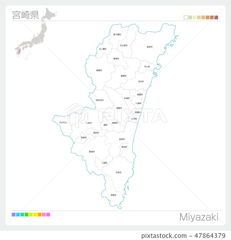 宮崎縣(市町村)地圖 宮崎縣(市町村)地圖 47864379