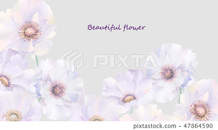 Elegant watercolor roses and peony flowers 47864590