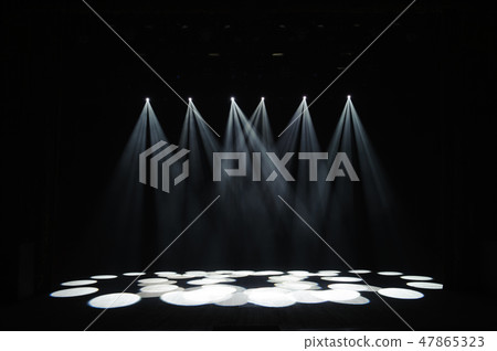 Free stage with lights, lighting devices. Night show. 47865323
