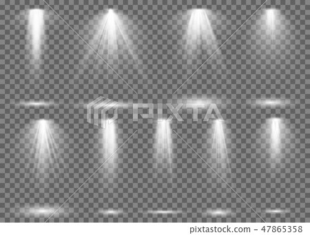 Floodlight. Light spotlight stage beam, spot lamp projection studio lights beam concert club show 47865358