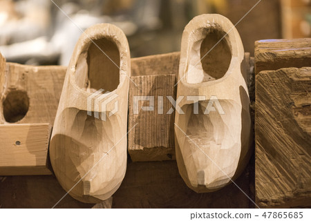 Netherlands. Holland. Zaanse Schans. traditional Dutch wooden shoes Netherlands. Holland. Zaanse Schans. traditional Dutch wooden shoes 47865685