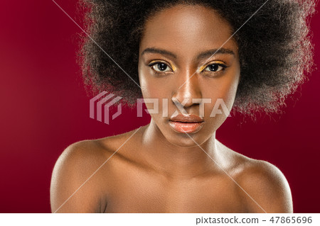Portrait of an attractive afro American woman 47865696