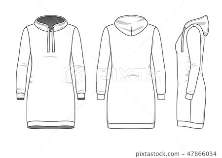 Simple Outline Drawing Of Sweetdress Stock Illustration 47866034 Pixta