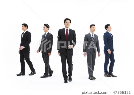 Business White Back Large number of business people 47866331