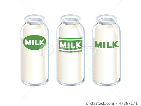 Milk bottle _ MILK_ simple green (yellowish white) 47867171