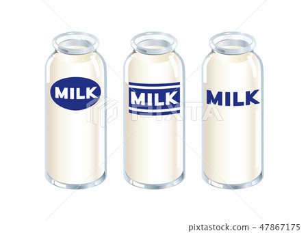 Milk bottle _ MILK_ simple blue (yellowish white) Milk bottle _ MILK_ simple blue (yellowish white) 47867175