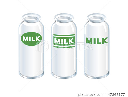Milk bottle _ MILK_ simple green (white) Milk bottle _ MILK_ simple green (white) 47867177