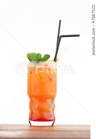 Cold alcohol cocktail with juice 47867522