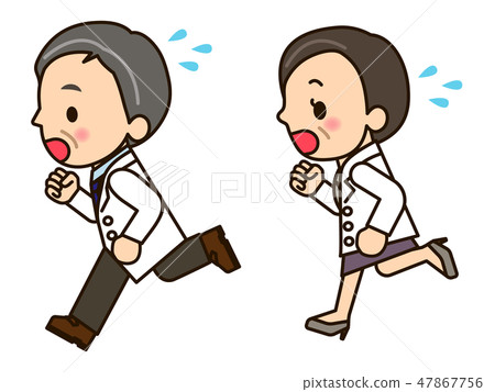 Doctor men and women rushes - Stock Illustration [47867756] - PIXTA