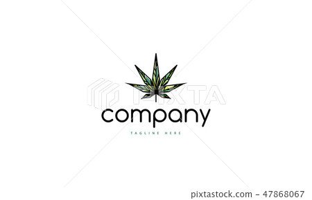 Cannabis Leaf green shade vector logo image Cannabis Leaf green shade vector logo image 47868067