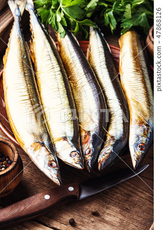 Smoked sanma or pacific saury Smoked sanma or pacific saury 47868126