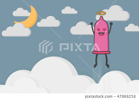 Cute and kawaii condom character. - Stock Illustration [47868258] - PIXTA