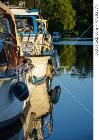 Boats at the Havel, Brandenburg, Germany 47868377