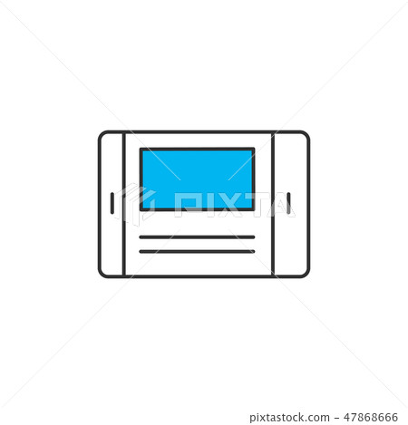 Vector illustration of door bell monitor 47868666